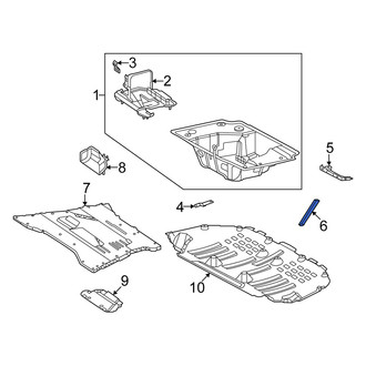 Mercedes-Benz OE - Center Spare Tire Compartment Bracket