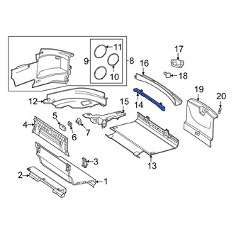 Mercedes-Benz OE - Rear Floor Cover Panel Bracket