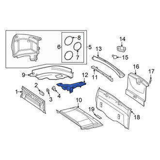 Mercedes-Benz OE - Rear Left Lower Trunk Trim Panel Bracket