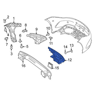 Mercedes-Benz OE - Rear Center Bumper Cover Reinforcement