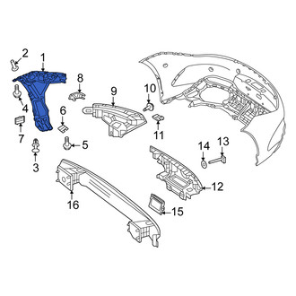 Mercedes-Benz OE - Rear Left Outer Bumper Cover Reinforcement