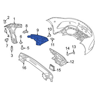 Mercedes-Benz OE - Rear Right Inner Bumper Cover Reinforcement
