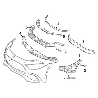 Mercedes-Benz OE - Front Bumper & Grille - Bumper & Components (Inner Components)