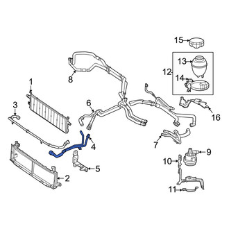 Mercedes-Benz OE - Front Left Radiator Coolant Hose