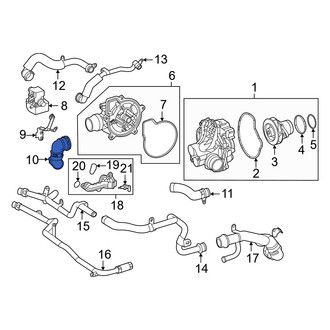 Mercedes-Benz OE - Front Left Drive Motor Battery Pack Coolant Hose