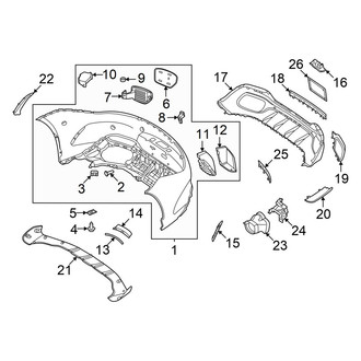 Mercedes-Benz OE - Rear Bumper - Bumper & Components (Bumper Cover & Trim)