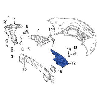 Mercedes-Benz OE - Rear Center Bumper Cover Reinforcement