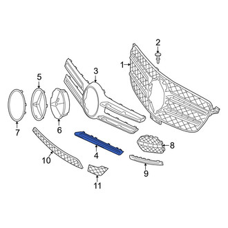 Mercedes-Benz OE - Front Left Lower Outer Grille Molding