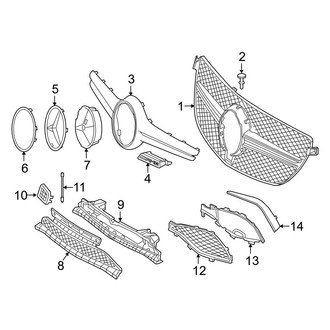 Mercedes-Benz OE - Front Bumper & Grille - Grille & Components (With AMG Package)