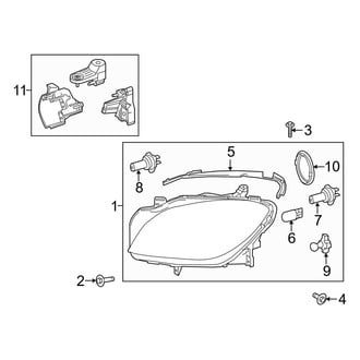 Mercedes-Benz OE - Front Lamps - Headlamp Components (W/O Active LED Lamps), (Sport Utility W166 Body Code)