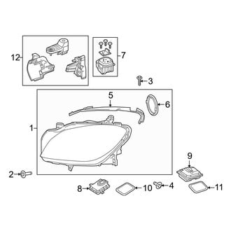 Mercedes-Benz OE - Front Lamps - Headlamp Components (With Active LED Headlamps), (Sport Utility W166 Body Code)