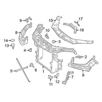 Mercedes-Benz OE - Radiator Support (Sport Utility W166 Body Code)