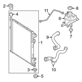 Mercedes-Benz OE - Cooling - Radiator & Components (Main), (Sport Utility W166 Body Code)