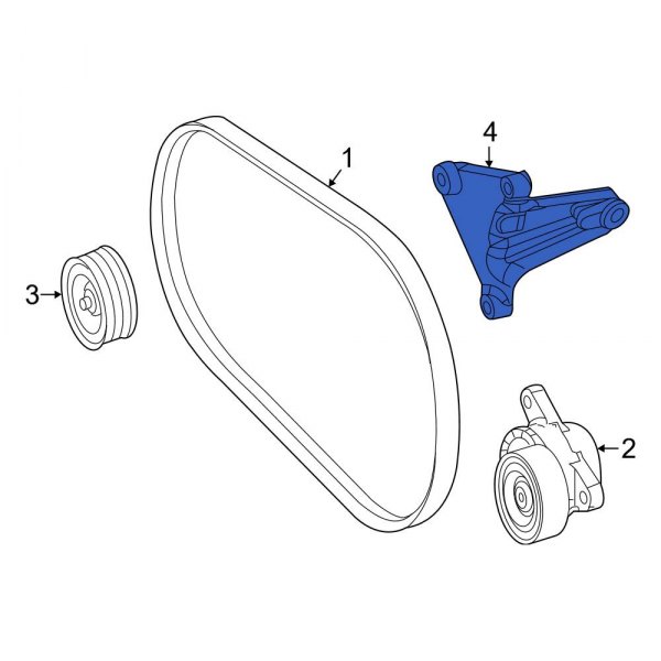 A/C Drive Belt Idler Pulley Bracket