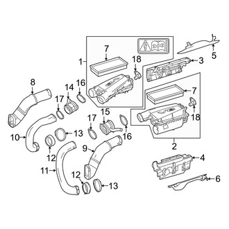 Mercedes-Benz OE - Engine - Air Intake (Sport Utility W166 Body Code 5.5L)