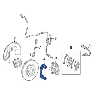 Mercedes-Benz OE - Front Disc Brake Caliper Bracket