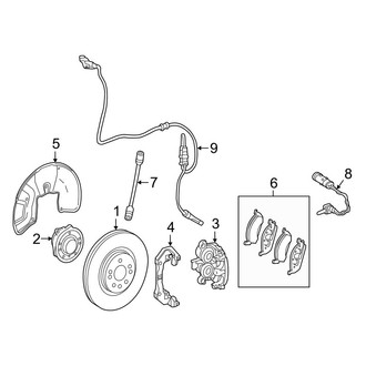 Mercedes-Benz OE - Front Suspension - Brake Components