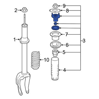 Mercedes-Benz OE - Front Suspension Strut Mount