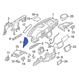 Mercedes-Benz OE - Left Instrument Panel Side Cover