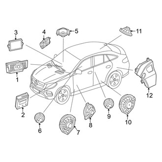 Mercedes-Benz OE - Instrument Panel - Sound System (Sport Utility W166 Body Code)
