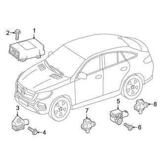 Mercedes-Benz OE - Restraint Systems - Air Bag Components (Modules & Sensors), (Sport Utility W166 Body Code)