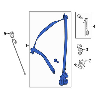 Mercedes-Benz OE - Rear Left Seat Belt Lap and Shoulder Belt