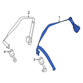 Mercedes-Benz OE - Rear Left Seat Belt Lap and Shoulder Belt