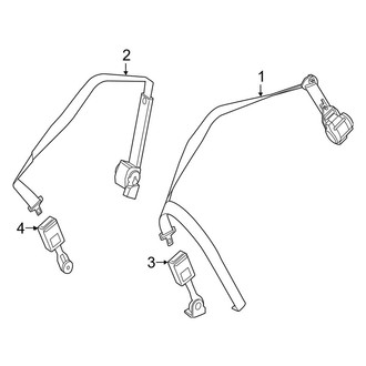 Mercedes-Benz OE - Restraint Systems - Rear Seat Belts (Sport Utility W166 Body Code)