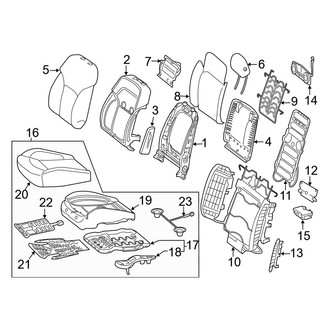 Mercedes-Benz OE - Seats & Tracks - Front Seat Components (Driver Seat), (Sport Utility W166 Body Code)