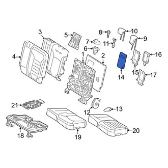 Mercedes-Benz OE - Rear Left Seat Armrest