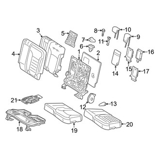 Mercedes-Benz OE - Seats & Tracks - Rear Seat Components (Driver Side), (Sport Utility W166 Body Code)