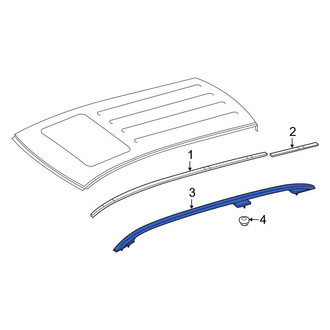 Mercedes-Benz OE - Left Roof Luggage Carrier Side Rail