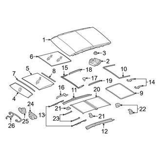 Mercedes-Benz OE - Roof - Sunroof (With Panoramic Roof), (Sport Utility W166 Body Code)