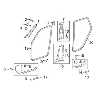 Mercedes-Benz OE - Pillars, Rocker & Floor - Interior Trim (Sport Utility W166 Body Code)