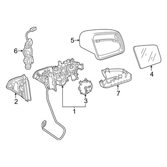 Mercedes-Benz OE - Front Door - Outside Mirrors (Sport Utility W166 Body Code)
