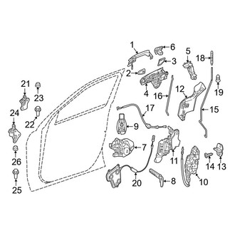 Mercedes-Benz OE - Front Door - Lock & Hardware (Sport Utility W166 Body Code)