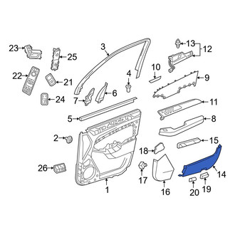 Mercedes-Benz OE - Front Left Door Trim Panel Pocket