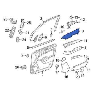 Mercedes-Benz OE - Front Left Door Trim Molding