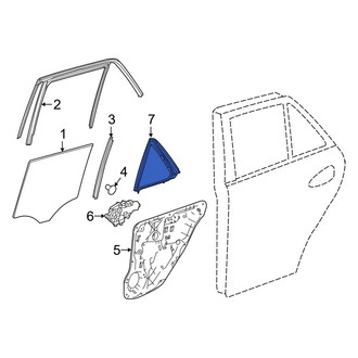 Mercedes-Benz OE - Rear Left Vent Window Assembly