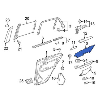 Mercedes-Benz OE - Front Right Door Trim Molding