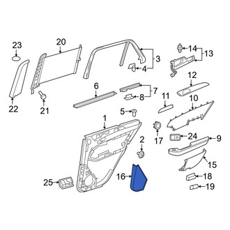 Mercedes-Benz OE - Rear Left Lower Speaker Cover