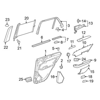 Mercedes-Benz OE - Rear Door - Interior Trim (Sport Utility W166 Body Code)