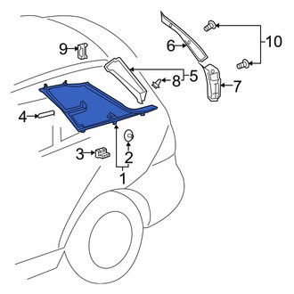 Mercedes-Benz OE - Rear Left Lower Interior Quarter Panel Trim Panel