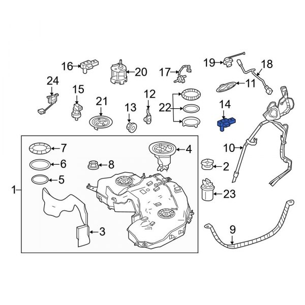 MercedesBenz OE 000905920102 Fuel Tank Pressure Sensor