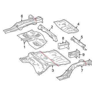 Mercedes-Benz OE - Rear Body & Floor - Floor & Rails