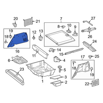 Mercedes-Benz OE - Rear Right Lower Interior Quarter Panel Trim Panel