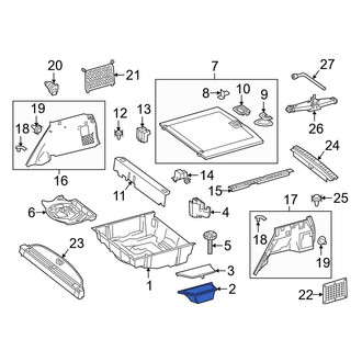 Mercedes-Benz OE - Rear Trunk Floor Storage Box