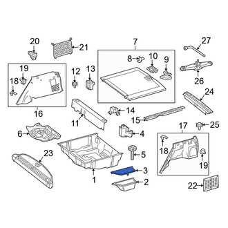 Mercedes-Benz OE - Rear Floor Storage Compartment Lid