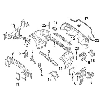 Mercedes-Benz OE - Rear Bumper - Bumper & Components (With AMG Package), (Sport Utility W166 Body Code)