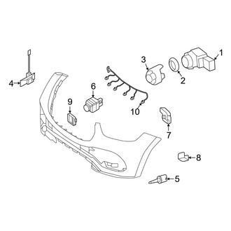 Mercedes-Benz OE - Front Bumper & Grille - Electrical Components (W/O AMG Line)